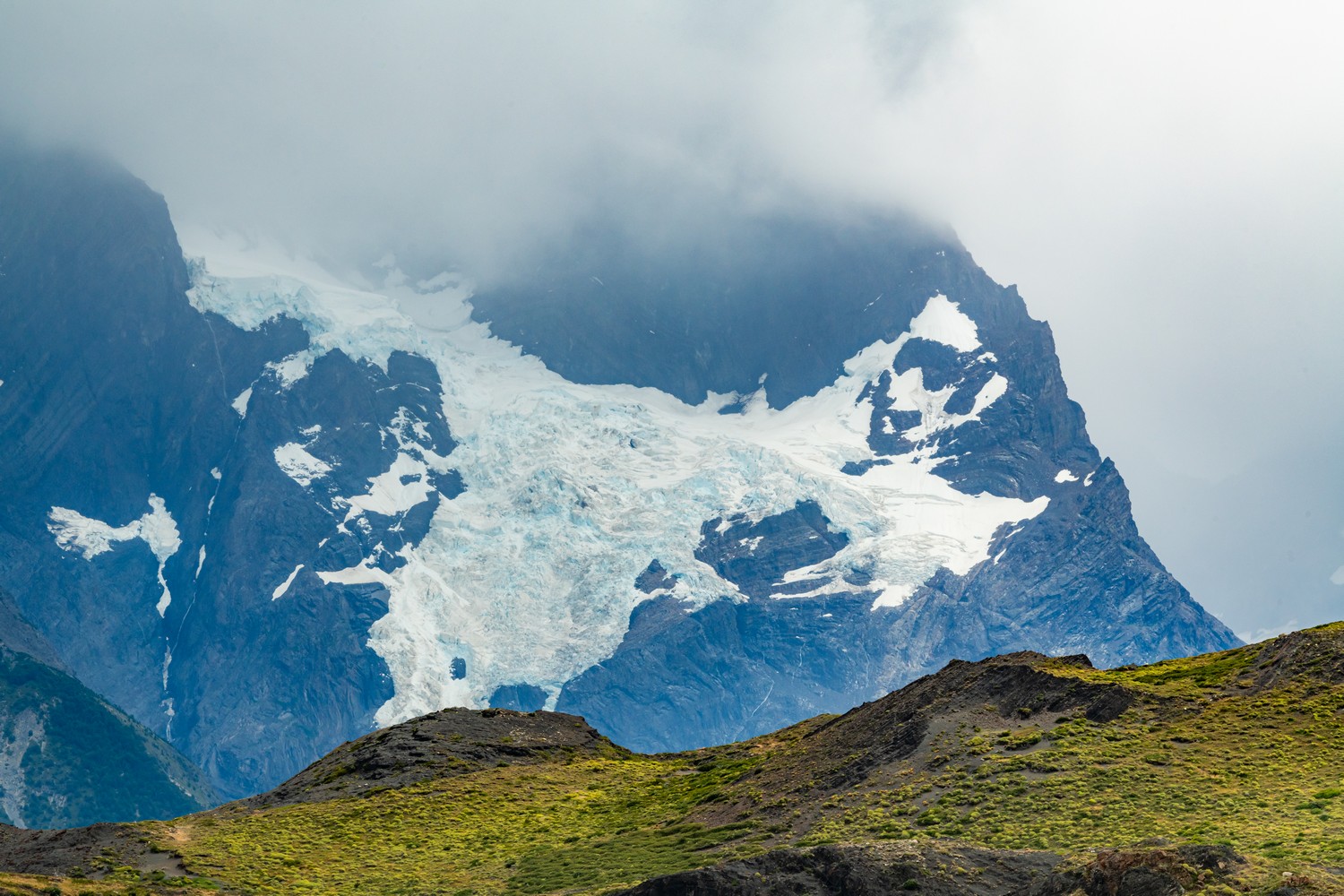Impresionante glaciar en Torres del Paine